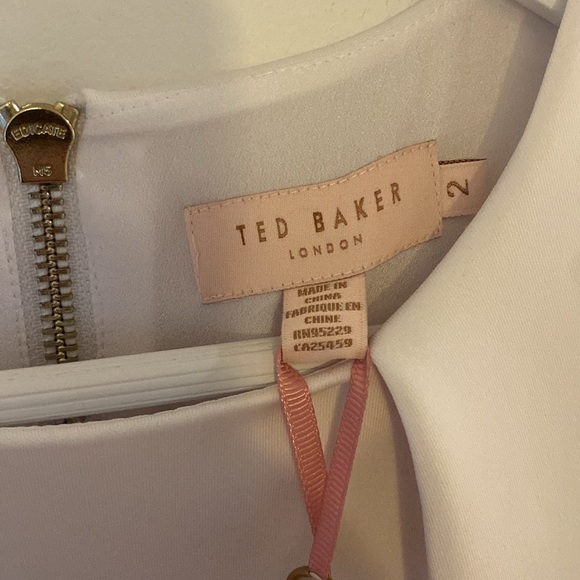 Ted Baker London Haylinn Woodland Jersey Skater Dress Floral Pink White Size S - Picture 5 of 12